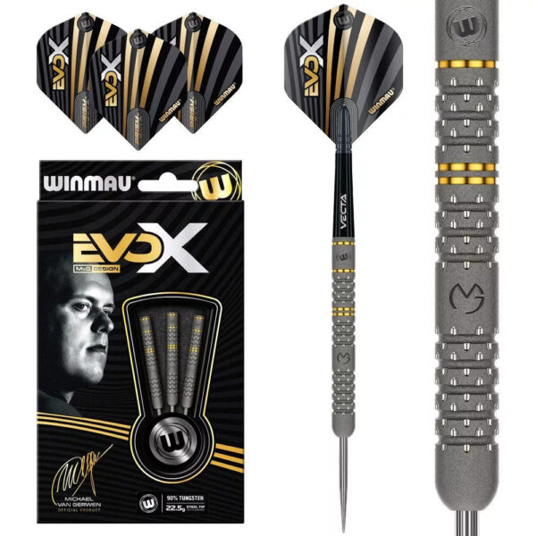 Darts szett steel Winmau MvG Evo-X 22.5g
