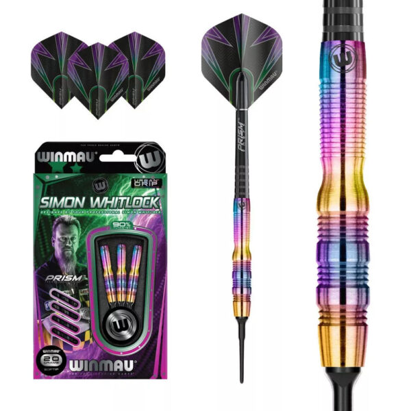 Dart szett Winmau soft Simon Whitlock 90% 20g Urban Grip gravírozással