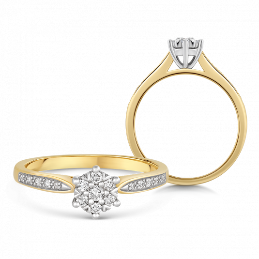 SOFIA DIAMONDS arany eljegyzési gyűrű gyémánttal gyűrű AUBFKW04BEP-H-I