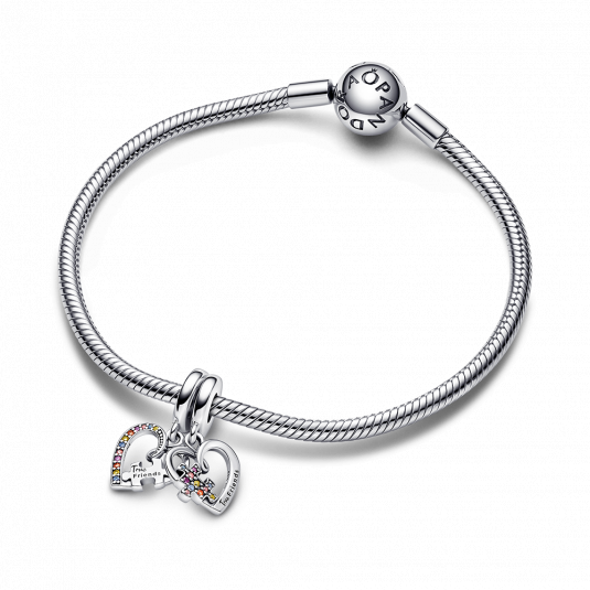 PANDORA karkötő Puzzle Piece Hearts Friendship karkötő 590728+792239C01