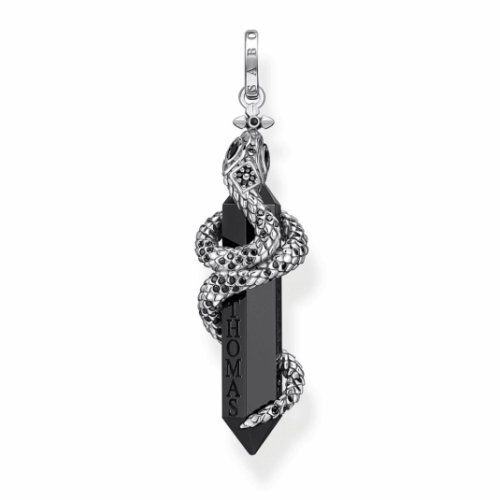 THOMAS SABO medál Blackened onyx with snake medál PE944-641-11