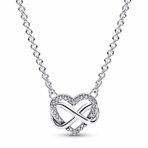 PANDORA Szikrázó végtelen szív collier nyaklánc nyaklánc 392666C01-50