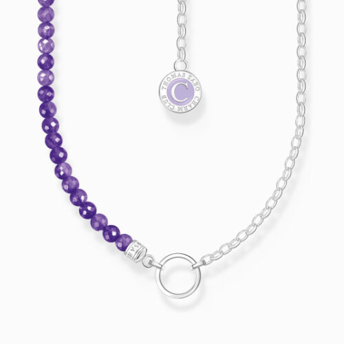 THOMAS SABO charm nyaklánc Amethyst beads silver nyaklánc KE2190-007-13