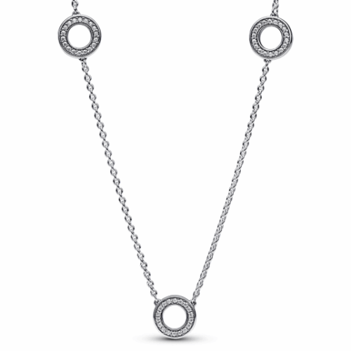 PANDORA Pavé körök nyaklánc nyaklánc 393162C01-50