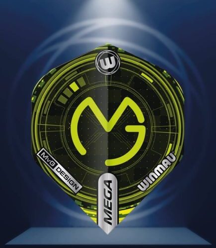 DART TOLL WINMAU MEGA STANDARD MVG Logo Tech ZÖLD