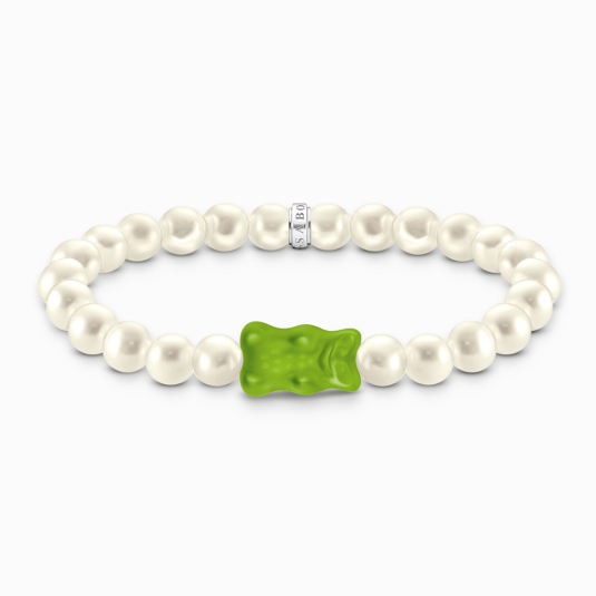 THOMAS SABO x HARIBO Green goldbear & pearls karkötő karkötő A2154-017-6