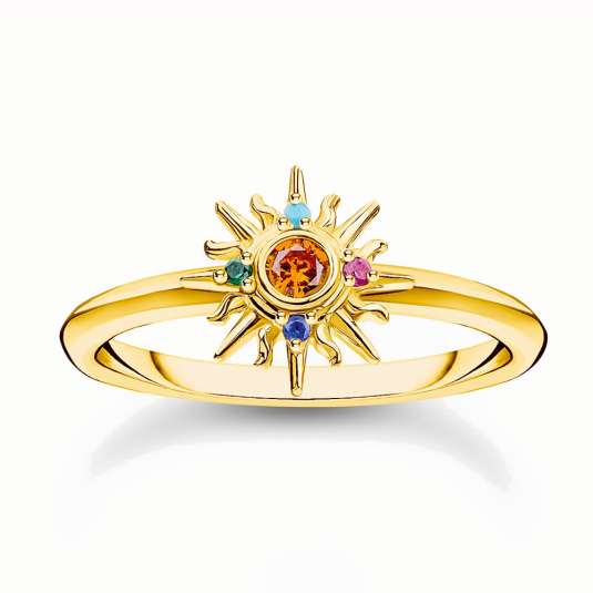 THOMAS SABO gyűrű Sun and colourful stones gyűrű TR2458-488-7