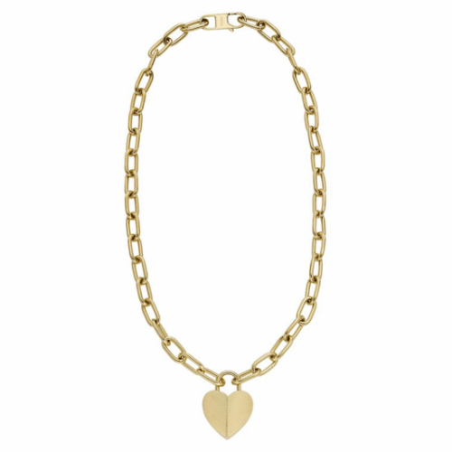FOSSIL Harlow Linear Texture Heart nyaklánc nyaklánc FOJF04656710