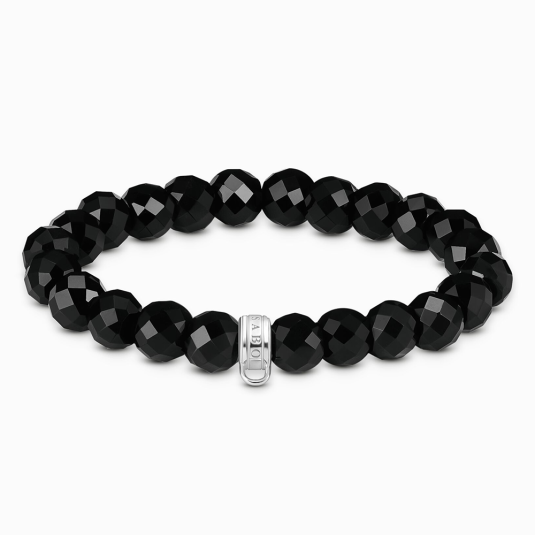 THOMAS SABO charm karkötő Obszidián gyöngyök karkötő X0292-023-11