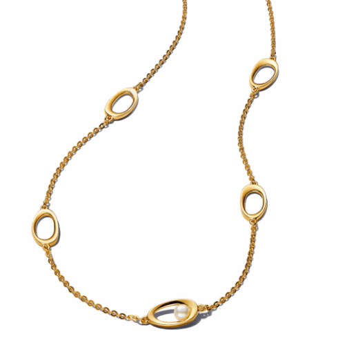 PANDORA ESSENCE aranyozott nyaklánc gyönggyel nyaklánc 363883C01