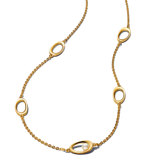 PANDORA ESSENCE aranyozott nyaklánc gyönggyel nyaklánc 363883C01