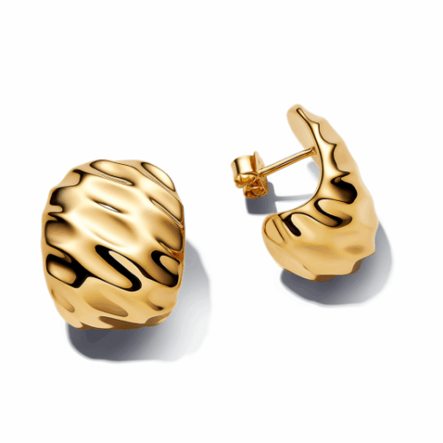 PANDORA ESSENCE aranyozott hullámos fülbevaló fülbevaló 263879C00