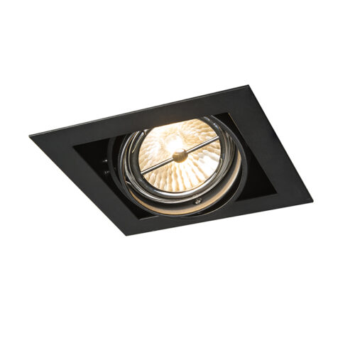 Süllyesztett spotlámpa fekete G53 111mm állítható - Oneon