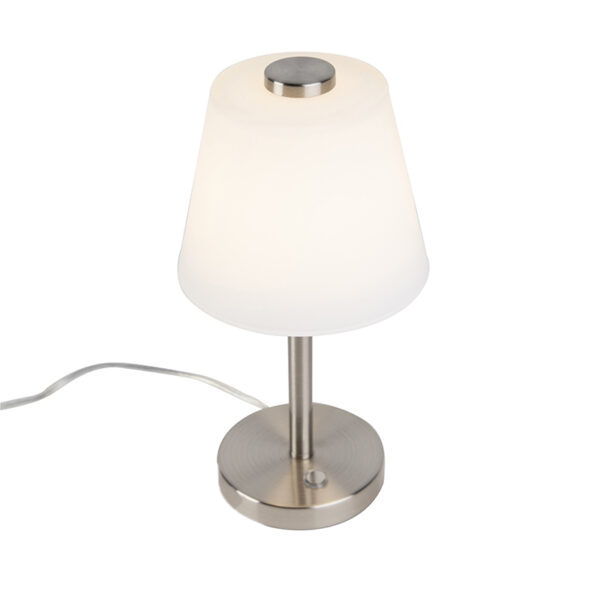 Design asztali lámpa acélból