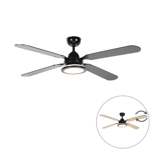 Fekete mennyezeti ventilátor távirányítóval - Fanattic