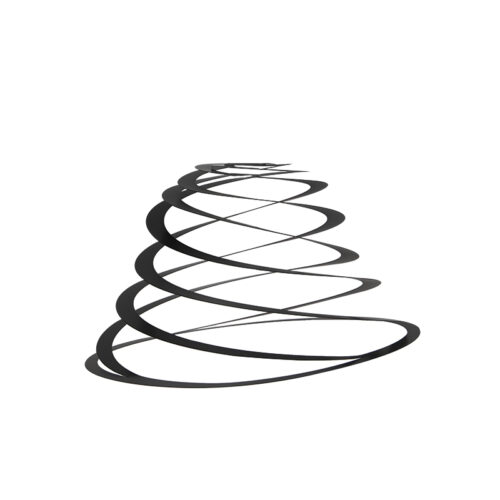 Acél lámpabúra fekete 50 cm - Spiral