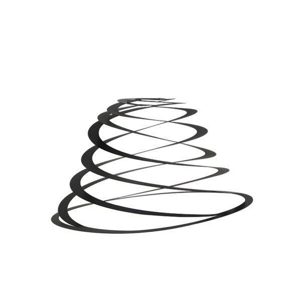 Acél lámpabúra fekete 50 cm - Spiral