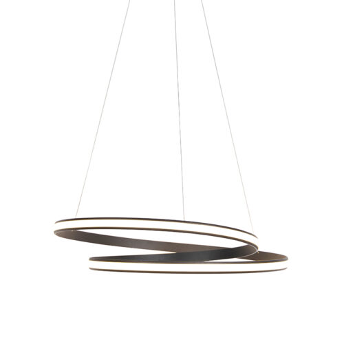 Modern függőlámpa fekete 74 cm LED-del - Rowan