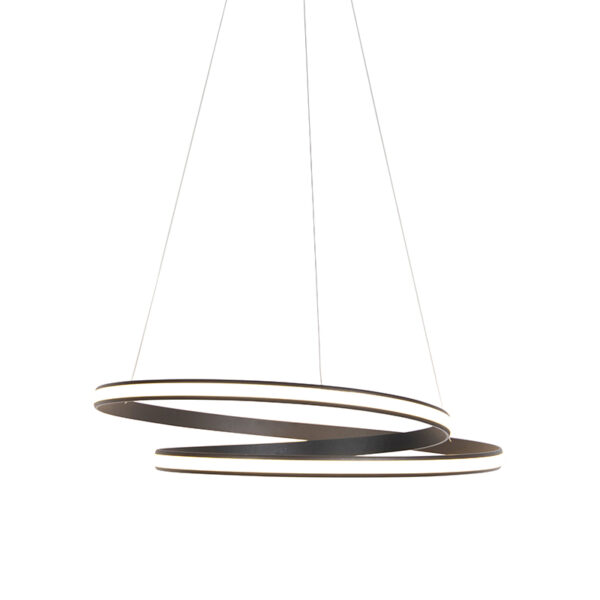 Modern függőlámpa fekete 74 cm LED-del - Rowan