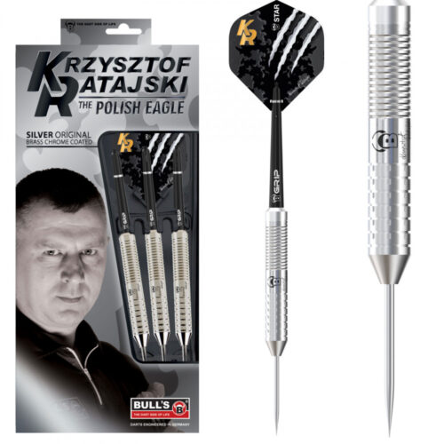 BULL'S Krzysztof Ratajski Brass Silver Steel Dart 22g