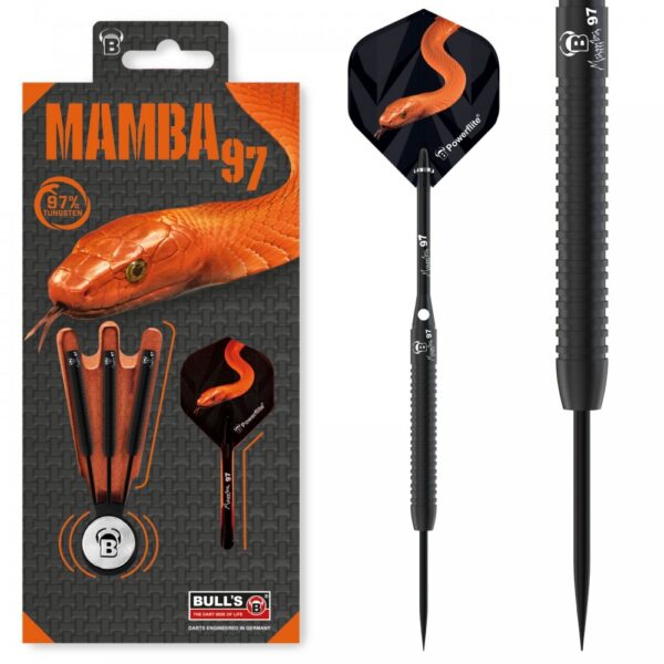 Dart szett BULL'S Mamba 97 M2 Steel 24g 97% gravírozással