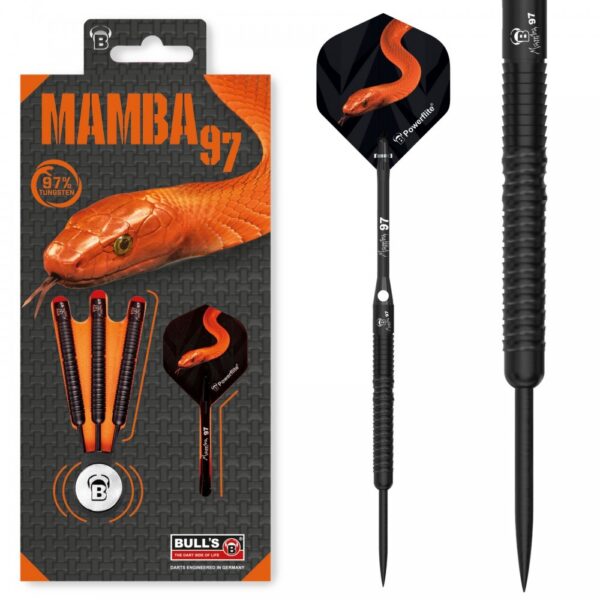 Dart szett BULL'S Mamba97 M6 Steel 25g 97% gravírozással