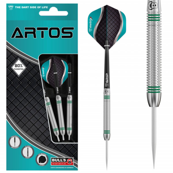 dart szett Bull's Artos AR1 steel Mint 24gr 80% gravírozással