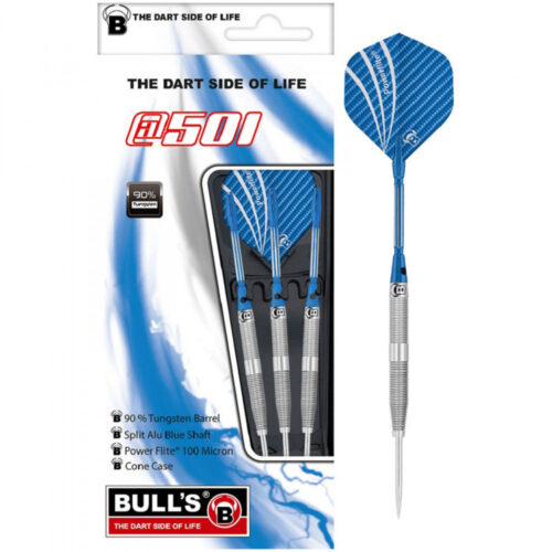 Dart szett Bull's @501 AT2 steel 90% Tungsten 23g gravírozással