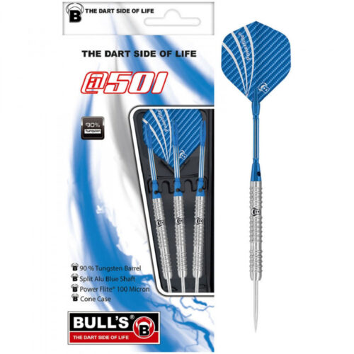 Dart szett Bull's @501 steel 90% Tungsten 21g gravírozással