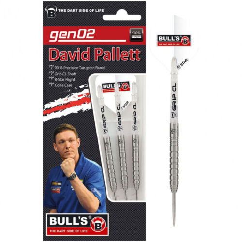 Dart szett Bull's Champions David Pallet GEN2 steel 22gr 90% gravírozással