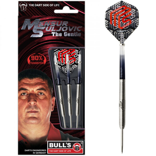 BULL'S Champions Mensur Suljovic 90% Steel Dart 23g gravírozással