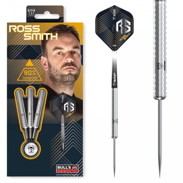 Dart szett BULL'S Ross Smith Steel 22g 90% gravírozással