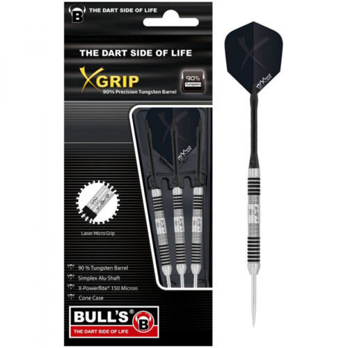 dart szett Bull's X-Grip X7 steel 23gr 90% gravírozással