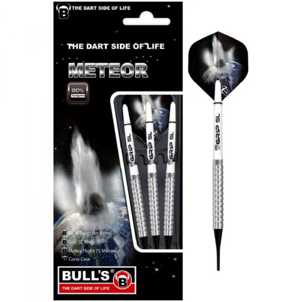 Dart szett Bull's METEOR soft 80% Tungsten 16g gravírozással