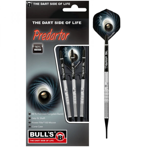 dart szett Bull's Predartor P5 soft 90% Tungsten 18g gravírozással