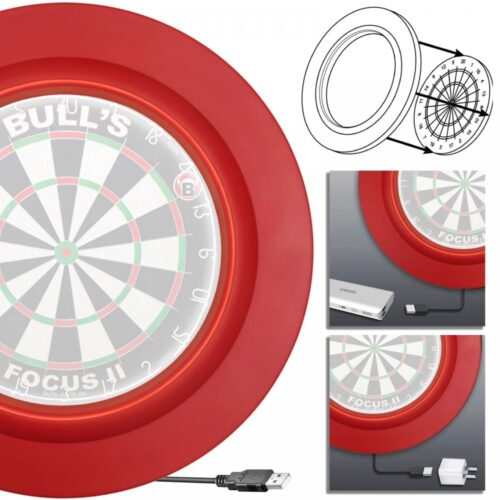 Bull's Licht darts tábla világítás és falvédő piros