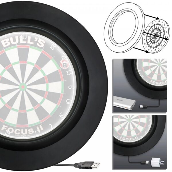Bull's Licht darts tábla világítás és falvédő fekete