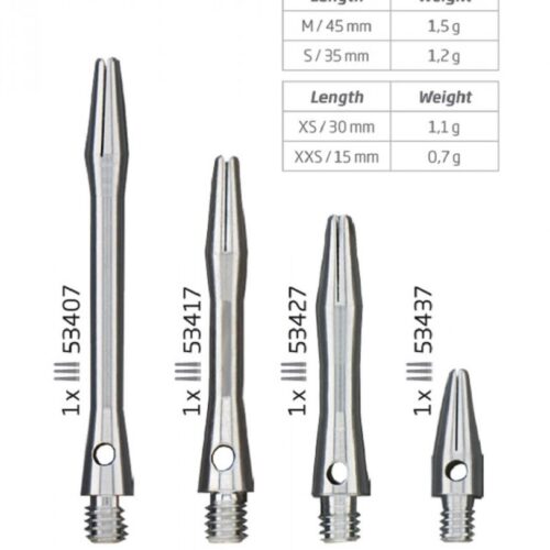BULL' DARTS SZÁR SIMPLEX EZÜST ULTRA RÖVID