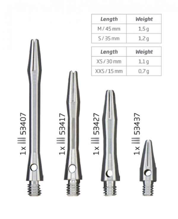 BULL' DARTS SZÁR SIMPLEX EZÜST ULTRA RÖVID