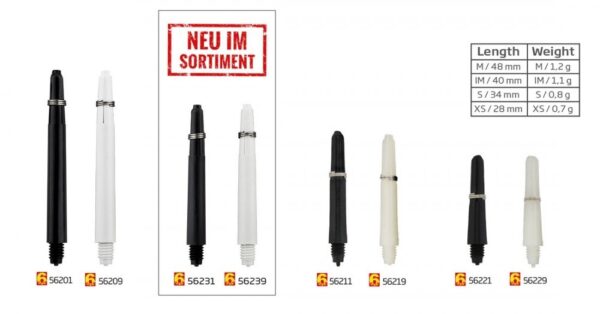 dart szár Bull's Nylon rövid fehér