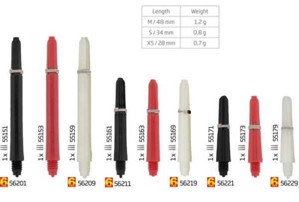Bull's hosszú fehér nylon szár 6 pack (18db)