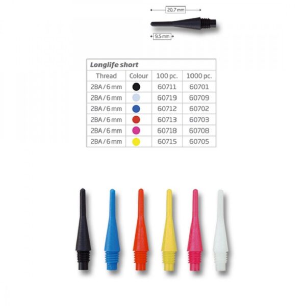 Bull's dart hegy Longlife Short sárga 6mm