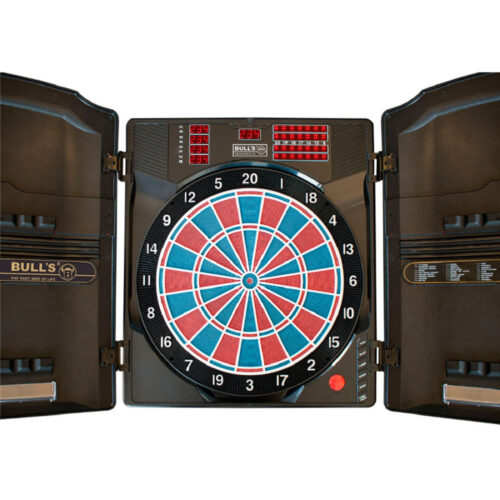 Bull's Masterscore profi elektromos darts tábla kabinetben