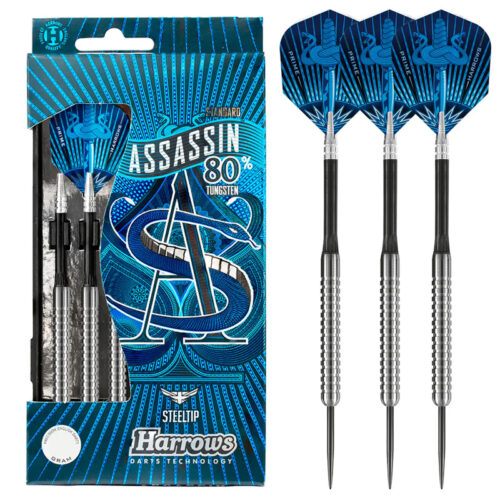 Dart szett Harrows steel 20g Assassin 80% gravírozással