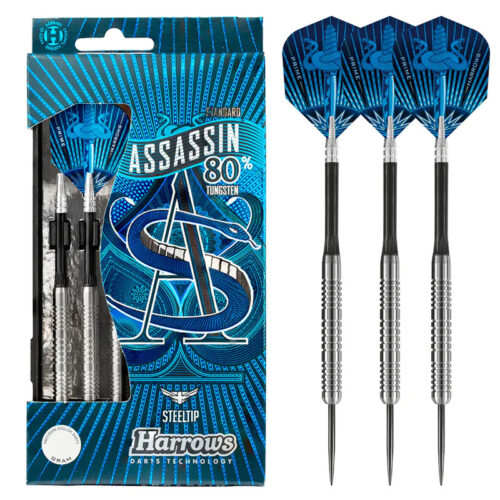 Dart szett Harrows steel 22g Assassin 80% (R) gravírozással