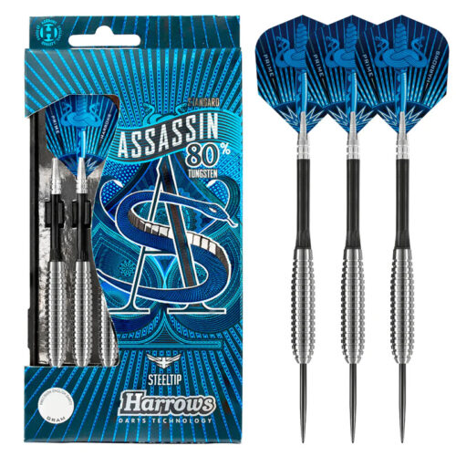 Dart szett Harrows steel 23g Assassin 80% (KR) gravírozással