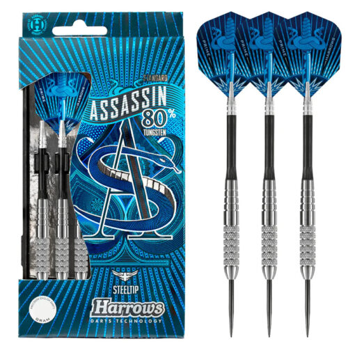 Dart szett Harrows steel 24g Assassin 80% (K) gravírozással