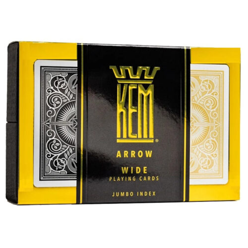 Póker kártya KEM Arrow Wide Jumbo (Black and Gold) kártya