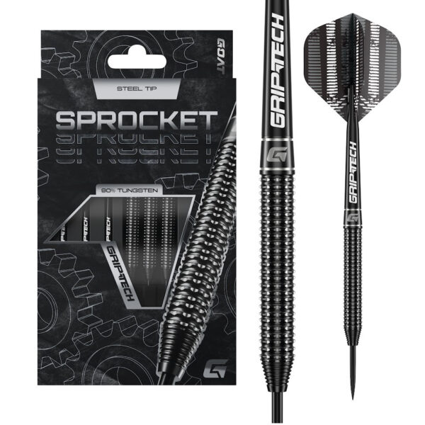 Darts szett GOAT Sprocket steel 23g 90% gravírozással