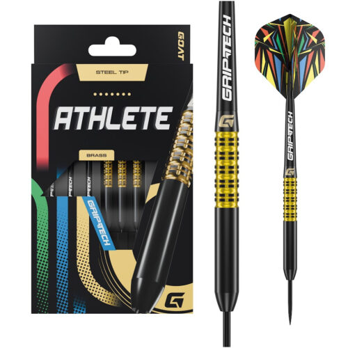 Darts szett GOAT Athlete Yellow steel réz